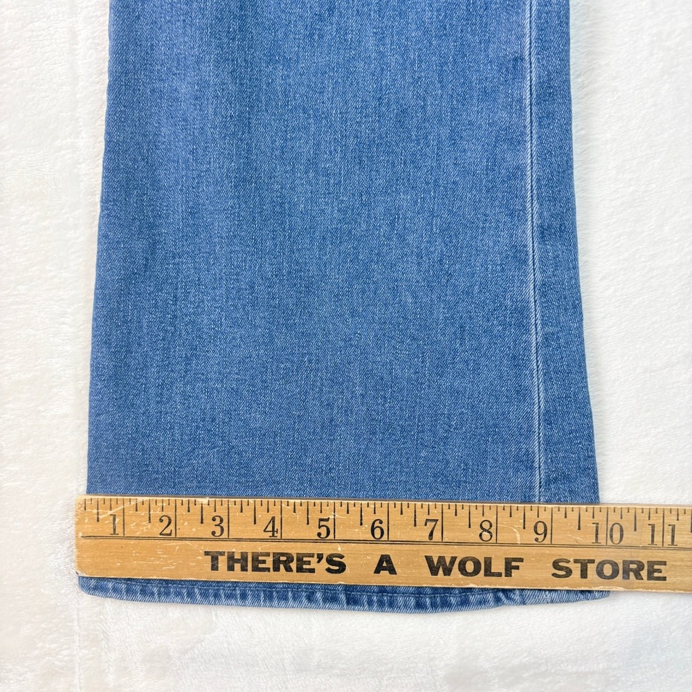 Gap High Rise Flare Jeans Women 4/27R Blue Excellent Sailor Button Detail - Picture 6 of 11